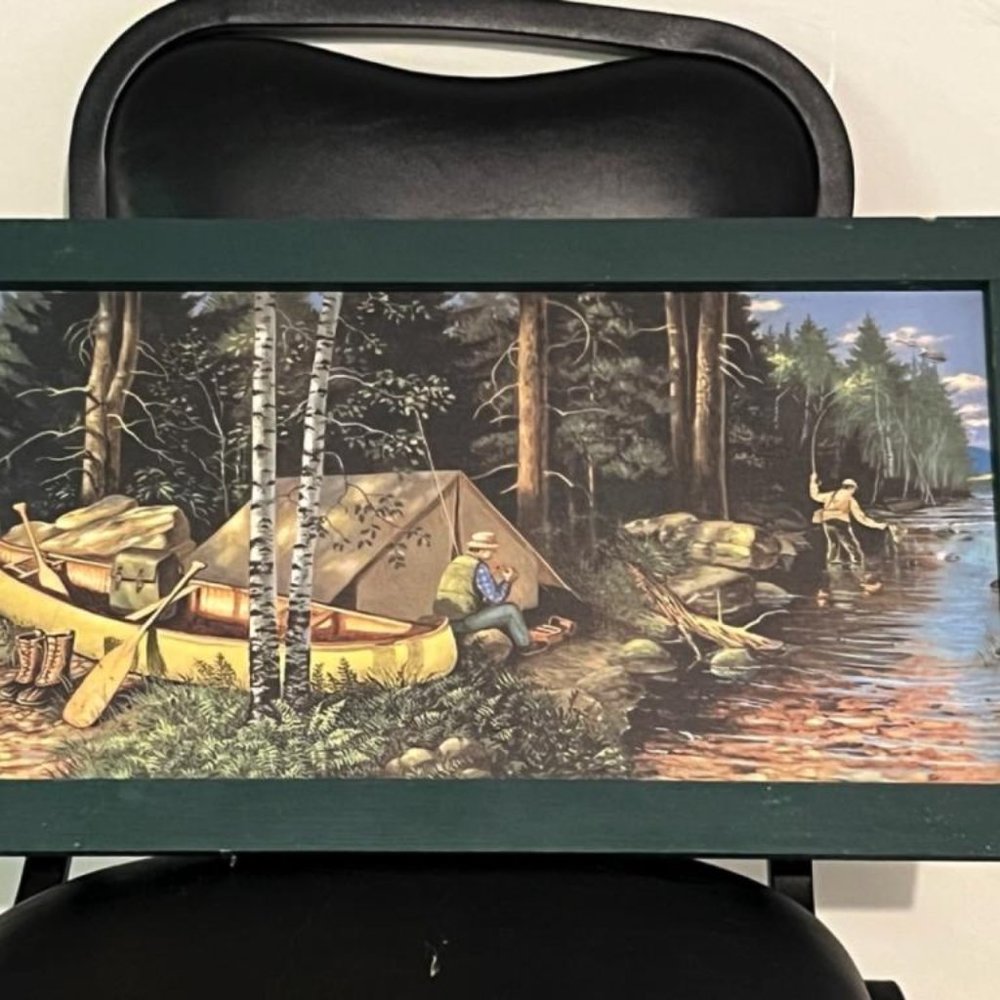 This Camping On the Waters Edge Framed